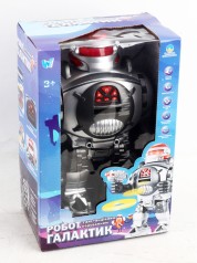 УЦЕНКА 20% Р/К Робот Галактик "WToys", ОЗВУЧ. УКР. МОВОЮ, світло, пісні, вікторина, стріляє дисками, історії, від батарейок, в кор. /18/