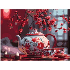 Картина по номерам "Чай при свечах" 40х50 см