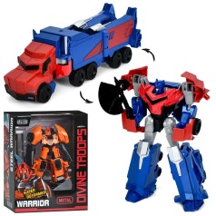 Трансформер робот 18см+транспорт, металл+пластик, 2 вида, в кор-це, 22-27-9,5см /18/