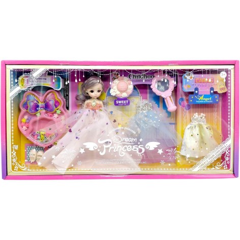 Кукла в коробке В (БЕЛЫЙ) ПЛАТЬЕ