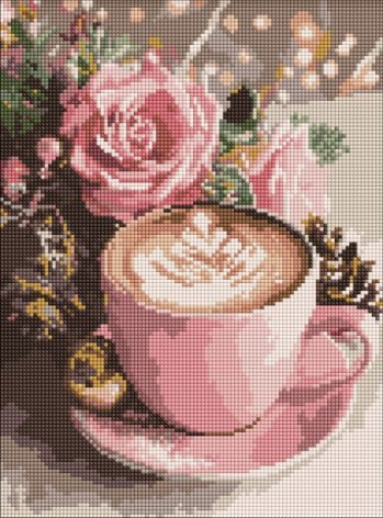 Алмазная мозаика - "Новогоднее капучино" ©art_selena_ua, 30х40см