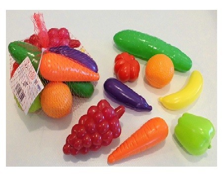 Фрукти та овочі іграшкові у наборі 8 предметів Оріон