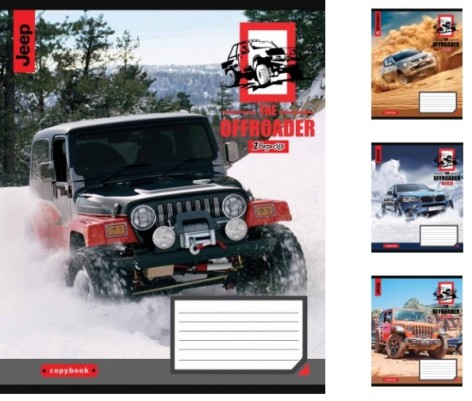 Зошит А5/96 лін. 1В The offroader, зошит для записів 5 шт. в уп. //