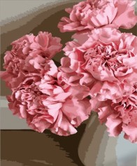 Набір для розпису по номерах Гвоздики у вазі Strateg розміром 40х50 см (HH024)