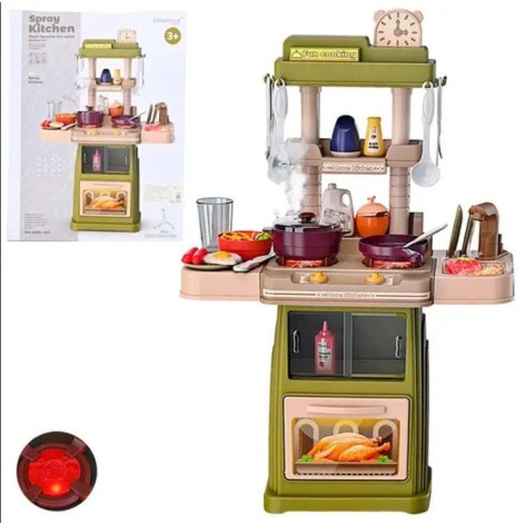 Кухня 889-301 47 елементів, звук, підсвічування, парогенератор, помпова подача води, посуд, продукти, в коробці