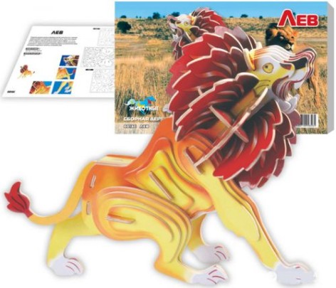 Деревянный конструктор "Лев"