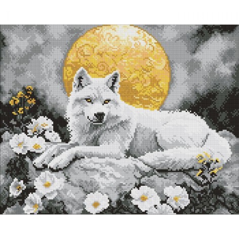 Алмазная мозаика "ПОД СВЕТОМ ЛУНы" 40х50см