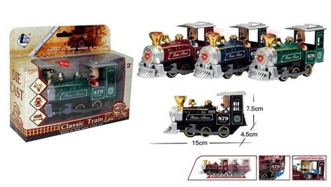 Потяг 4 кольори, інерційний механізм, підсвічування, звук, в кор. 