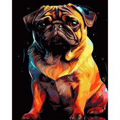 Картина по номерах на чорному фоні 