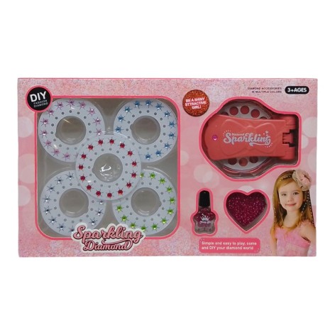 Набір прикрас для волосся "Sparkle Diamond" (персиковий)