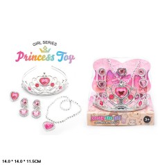 Біжутерія 264-12 набір прикрас з короною пласт.14*11,5*14 /72/