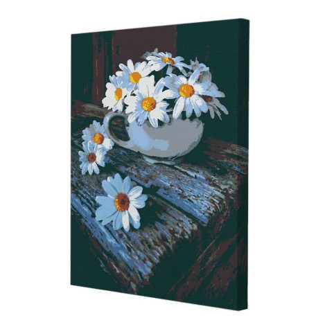 Картина по номерам Riviera Blanca "Ромашковый чай" 40x50 см 18 цветов (RB-0101)