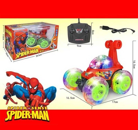 Р/К машина-перевертыш подсветки, веселые мелодии, вращение на 360°, пульт управления, в кор. 