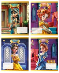 Тетрадь 12 арк.коса линия Твердая ТА53114 Принцессы, 25/600, 4к. цена за 25 шт.