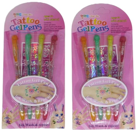 Набір ручок-гель для тату - 4шт.(12*24)