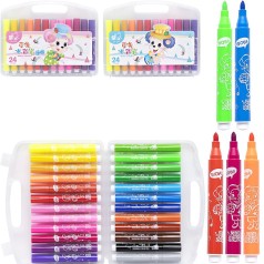 Фломастер 24 кольори 229-24 "Water color pen" у пластиковому боксі