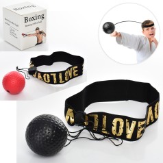 Тренажер м'яч для боксу, fight ball, фомовий, 29г, 2 кольори, в корці, 8-9-7,5см 