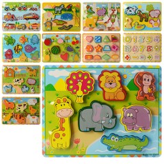 Іграшка дерев'яна Пазли мікс видів, кул., 30-22-1,5 см. 