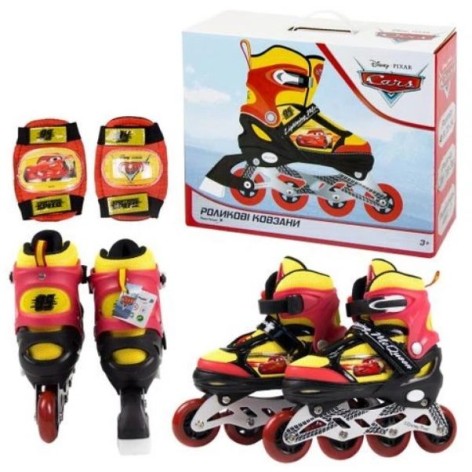 Ролики "Cars/Тачки", размер S (31-34), pu 1 свет из защиты