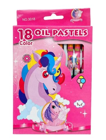 Масляная пастель 18 цветов Единороги