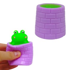 Лягушка антистресс, выпрыгивает сиреневая