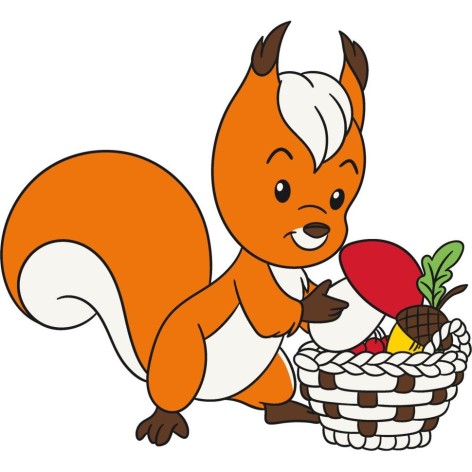 Дитяча розмальовка. Розпис по полотну "Білочка" (25х30 см)