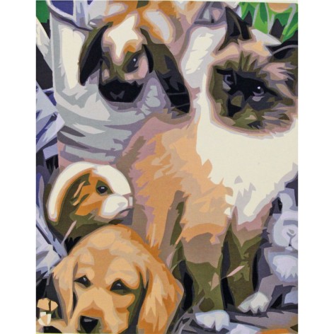 Картина по номерам 0696 ОРТ Мои любимцы 40*50