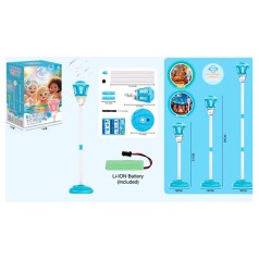 Мильна гра фонарь, регульована висота 51см/119см, акум, музика, світло, запаска 10-8-8см, 2 режими гри, USBзарядне, в кор-ці, 19,5-28,5-13см /12/