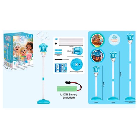 Мильна гра фонарь, регульована висота 51см/119см, акум, музика, світло, запаска 10-8-8см, 2 режими гри, USBзарядне, в кор-ці, 19,5-28,5-13см /12/