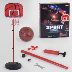 Баскетбольное кольцо на стойке 122-130см, мяч, насос YF8808-1