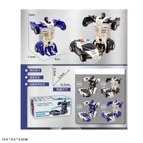 Робот 2 кольори, трансформується в поліцейську машину, кор. 23,5*6,5*4,6см 