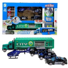 Автопарковка “Поліція” (4 металопластикові машинки, карта-коврик)