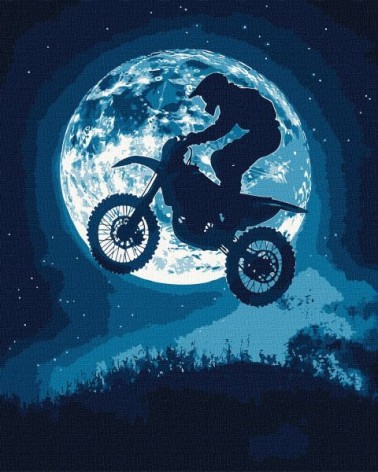 Картина по номерам - "Ночной драйв" с красками металлик ©art_selena_ua, 40х50см