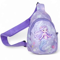 Сумочка-рюкзак 22 см аниме Русалочка сиреневая