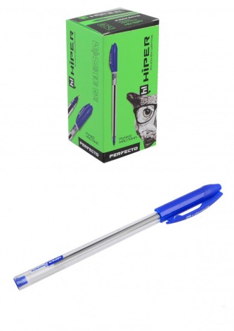 Ручка масляна Hiper Perfecto HO-520 0.7мм 50 шт. синя