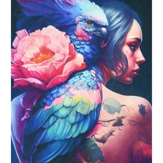 Алмазна мозаїка "Жіноча гармонія з природою" 40х50 см