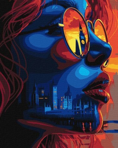 Картина по номерам – Закат в Лондоне 40х50 см.