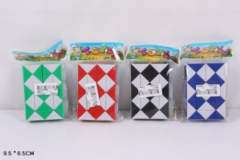 Кубик рубика 668-11 змейка 4 цвета 9,5*6,5