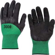 Рукавички робочі Піна 81458 Зелені прогумовані 4 шт. в уп.