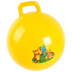 М'яч для фітнесу з ручкою, 45 см (жовтий)