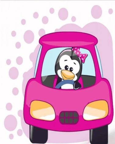 Набір для розпису по номерах Пінгвеня в машинці Strateg розміром 30х30 см (ES123)