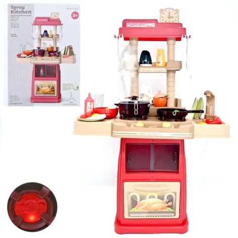 Кухня 889-302 висота 66 см, 47 аксесуарів, парогенератор, світлові та звукові ефекти, помпова подача води, в коробці