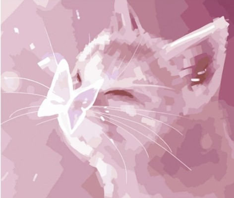 Набор для росписи по номерам Бабочка на носике Strateg размером 40х50 см (DY183)