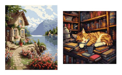 Набір для розпису по номерах.40х50 та 40х40