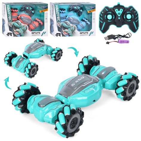 Р/К машинка 2.4G, акум, USB зарядка ролик. колеса, світло, музика,змінює форму, 3 кольори, в кор-ці, 36-29-8,5см 