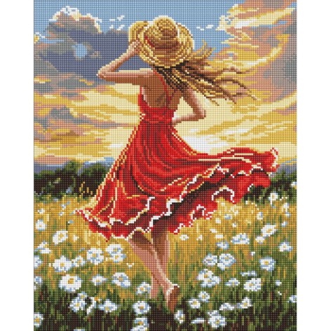 Алмазная мозаика "ТАНЕЦ В ПОЛЕ" 40х50см