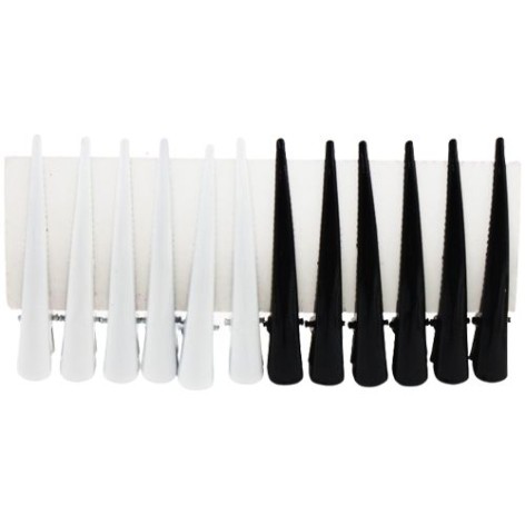 Шпильки чорно-білі, 12 шт.