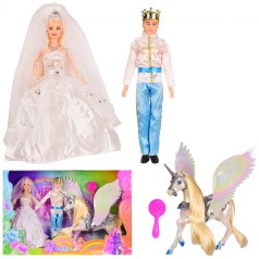 Кукла с Кеном и единорогом, аксессуары,в коробке 50*11*33 см, размер игрушки – 29 см