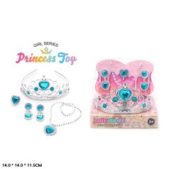 Біжутерія 264-13 набір прикрас з короною пласт.14*11,5*14 /72/
