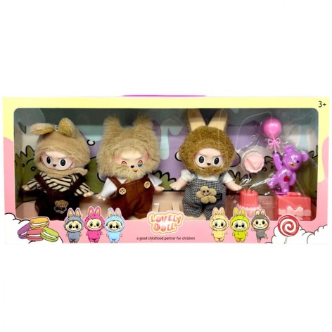 Набор фигурок MIC "Лабубу/Labubu" 3 шт 6.5x44.2x20 см